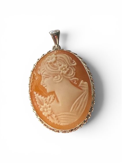 Pendant Mandile 1922 Woman Cammei  in Silver Conchiglia 2MCICM236.5 - 2MCICM236.5